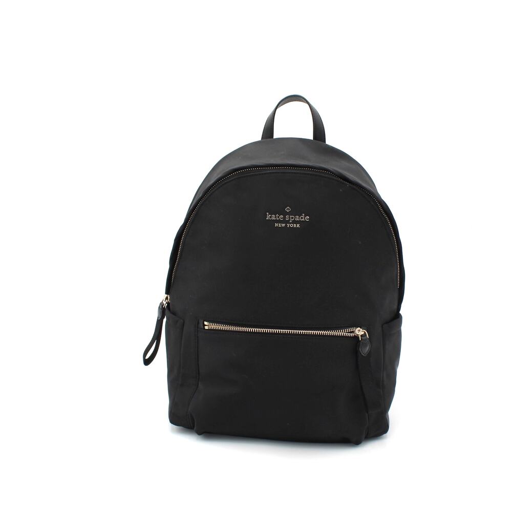Kate Spade Backpack Black Nylon Gold Hardware Travel Bag Purse School Preppy